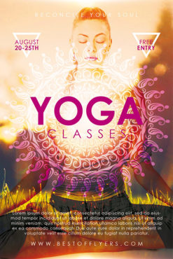 Yoga Classes Free Poster and Flyer Template