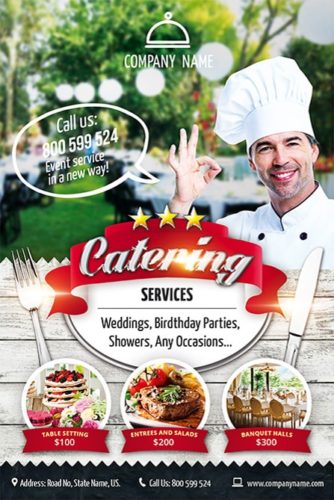 Catering Service Free Flyer Template - Download Flyer - Best of Flyers