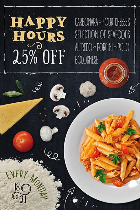 happy hours for pasta