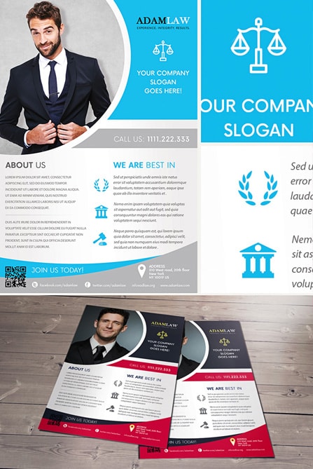 lawyer service flyer template