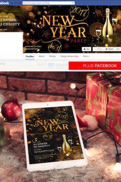 new year party flyer template