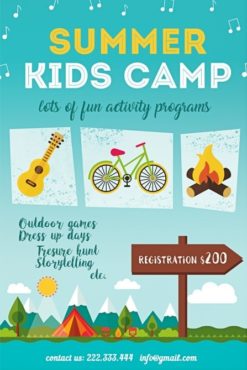 kids camp flyer template
