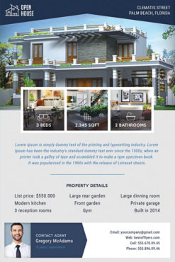 photos of house on flyer template