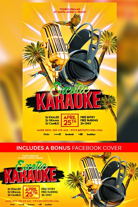 karaoke free flyer template
