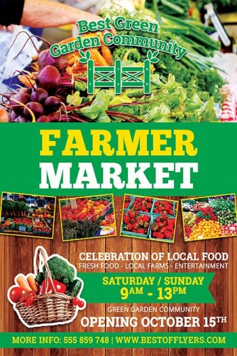 Farmer Market Free Poster Template - Free PSD Flyer - Best of Flyers