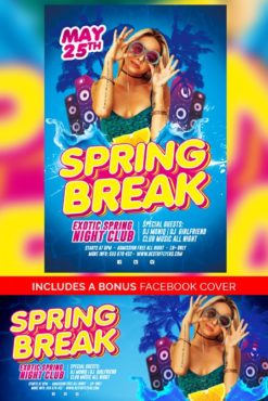 beach party free flyer template