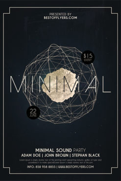 Minimal Party Free Flyer and Poster Template