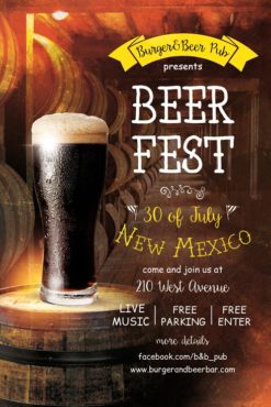 Beer Fest Free Pub Flyer Template - Freebies for Bar and Pub Events