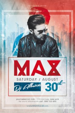 DJ Max Minimal Party Free Flyer Template