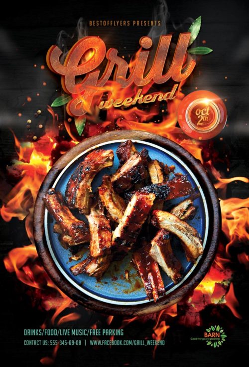 Grill Weekend Free Flyer Template