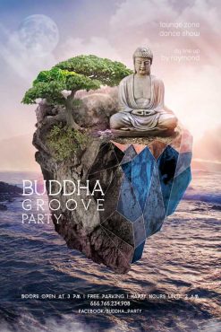 Buddha Groove Party Free Flyer and Mixtape Template